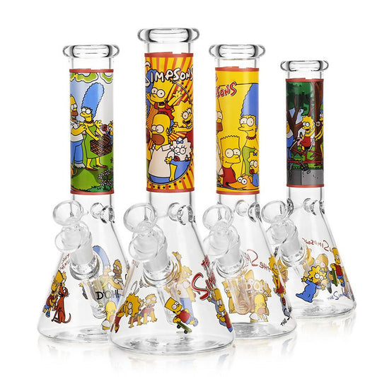10-Inch Simpson Decal Glass Hookah Beaker