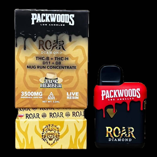 Roar x Packwoods Nug Run Concentrate 3500MG LIVE RESIN THC-B + THC-H, D11 +D8 - Jack Herber