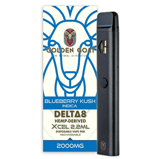 Delta-8 THC Vape Device, 2000mg, Rechargeable/Disposable - Blueberry Kush