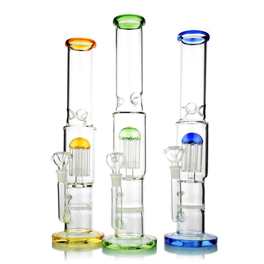 14" Straight Shooter Bong with Honeycomb & Tree Perc