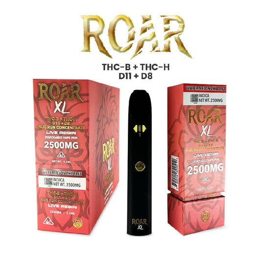 Roar XL THC-P + D8 2500MG - Watermelon Zkittlez - Box (5 Pack)