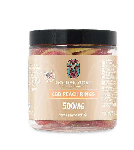 CBD Gummies 500MG - Peach Rings
