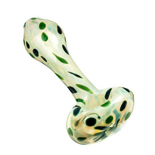 Boo Glass Milky Spotted Spoon Pipe - Orange