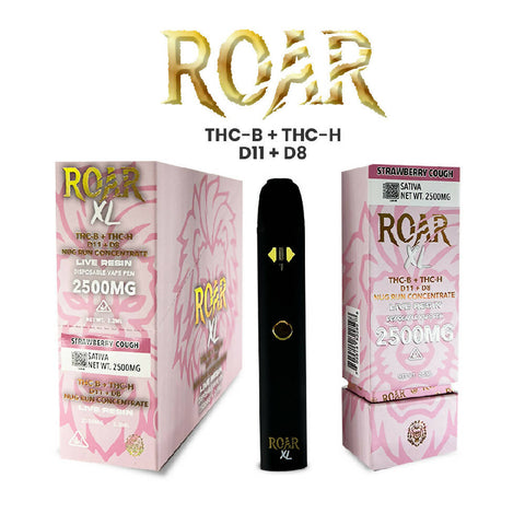 Roar XL THC-P + D8 2500MG - Strawberry Cough - Box (5 Pack)