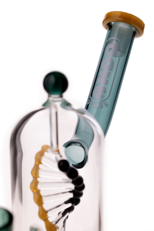 Daze Glass - Spinning DNA & Turbine Perc Glass Water Pipe