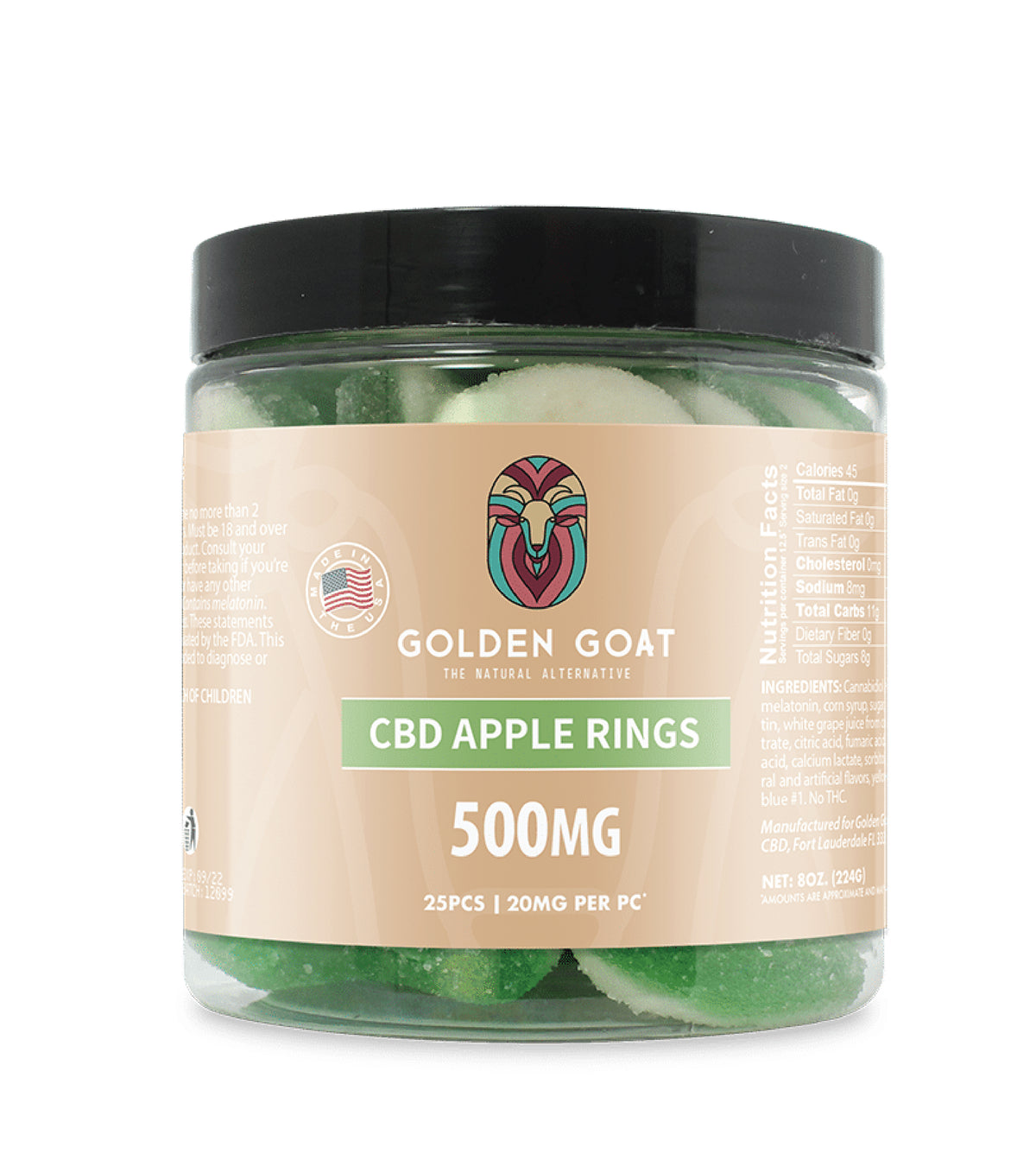 CBD Gummies 500MG - Apple Rings