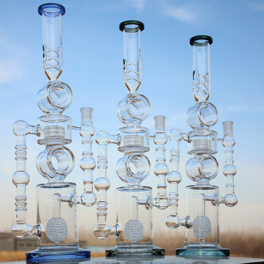 Massive Approx. 22 Inch Dual Perc Recycler Style Water Pipe