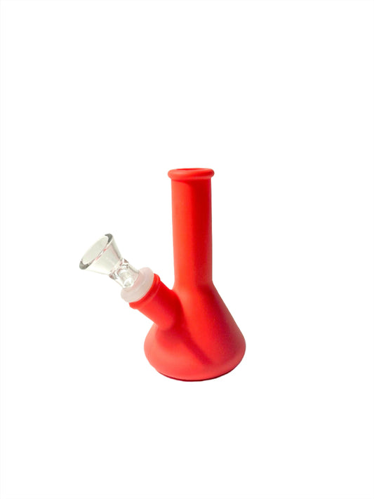 5 inch Silicone St\Water Bong w 14mm Glass Male Bowl