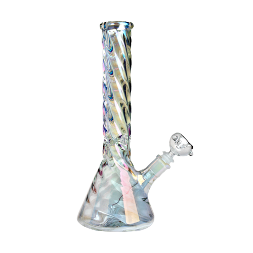 12.5 inches Twister Beaker Glass Bong Pipe