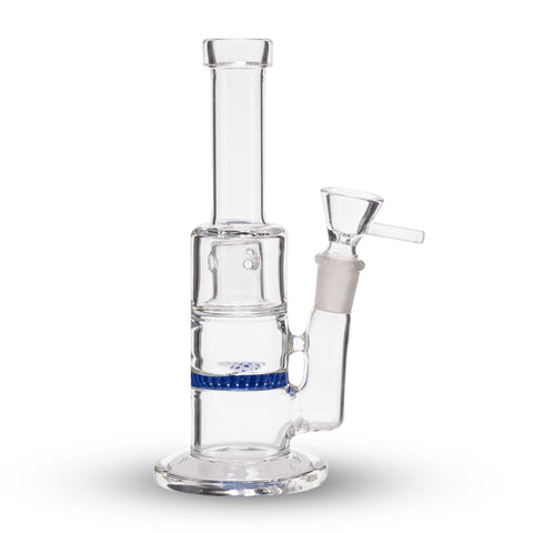 Custom Glass Rig - 6" - Clear w/ Percolator & Honeycomb Disk
