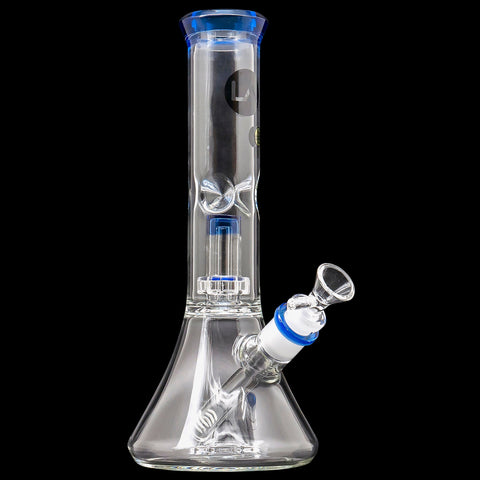 11" Beaker Bong with Showerhead Perc and Color Accents