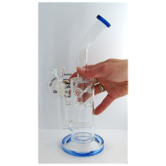 18 Inline Percolator Water Pipe - Blazing Blue – Up-N-Smoke