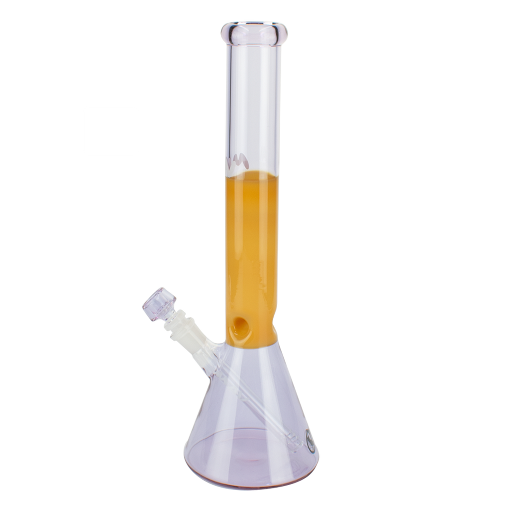 15" x 5mm 44mm Beaker Bong Purple & Butter Laker DopeBoo