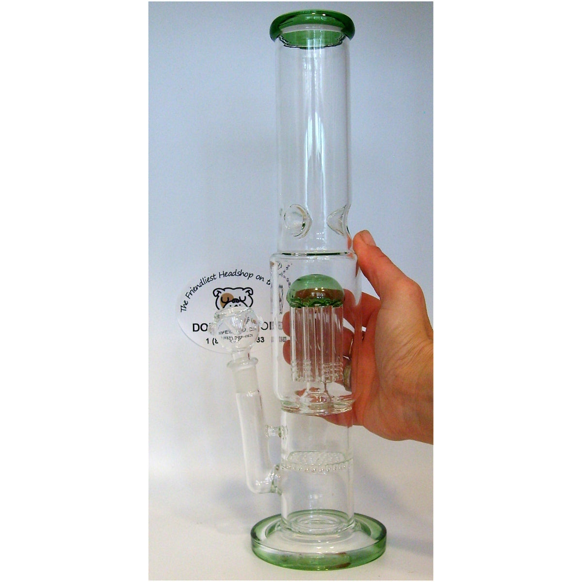 14" Straight Shooter Bong with Honeycomb & Tree Perc