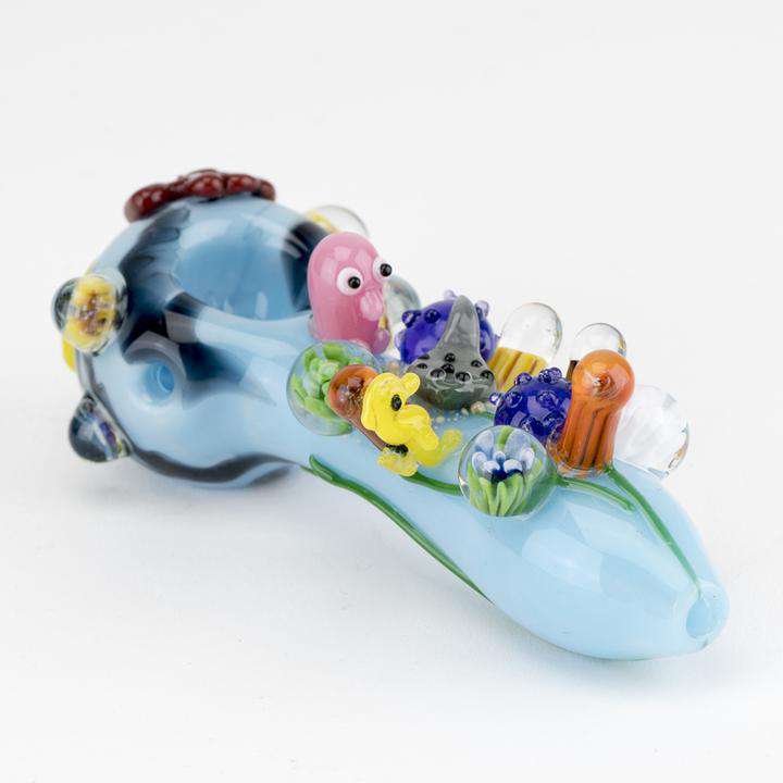 Empire Glassworks Small Spoon Pipe- Great Barrier Reef
