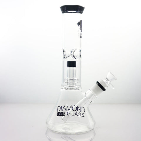 Diamond Glass 11" UFO Bong w/ Matrix & Showerhead Perc