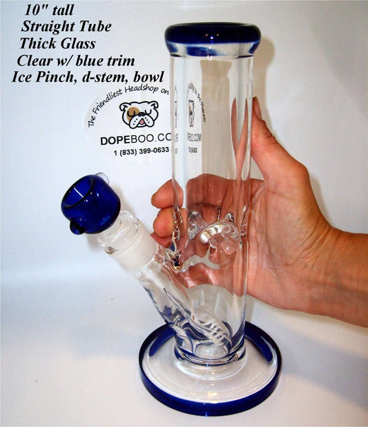 10 Inch Thick Glass Straight Shooter Bong