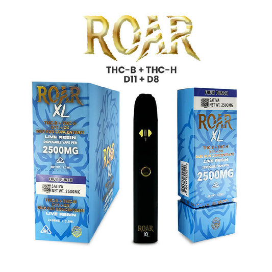Roar XL THC-P + D8 2500MG - Fruit Punch - Box (5 Pack)