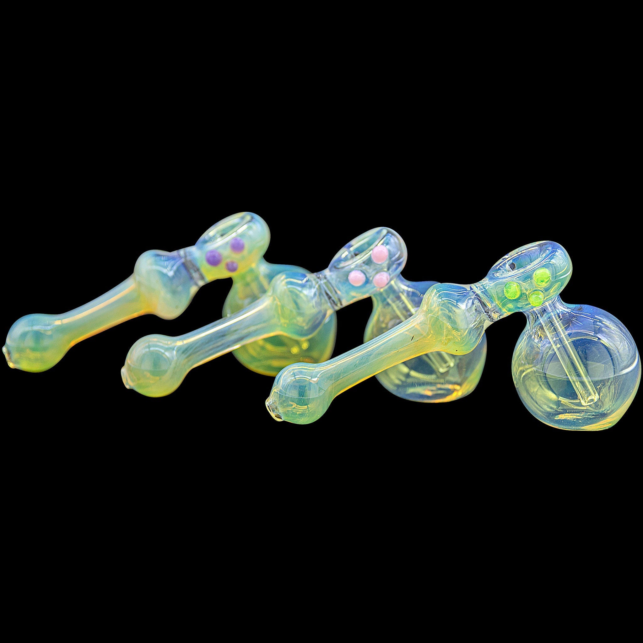 The "Silver Hammer" Fumed Hammer Bubbler Pipe (Various Colors)