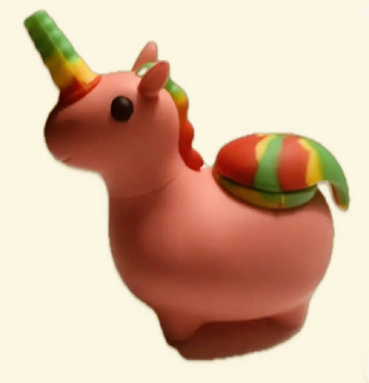Unicorn Style Silicone Pipe with Glass Bowl Mixed