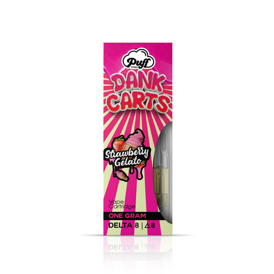 Delta-8 Dank Carts Vape Cartridge: Strawberry Gelato