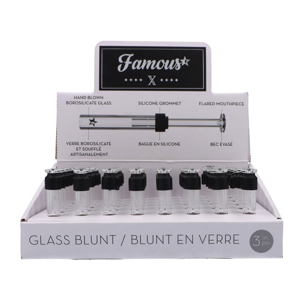 Famous X 3” Glass Blunt Tray of 48