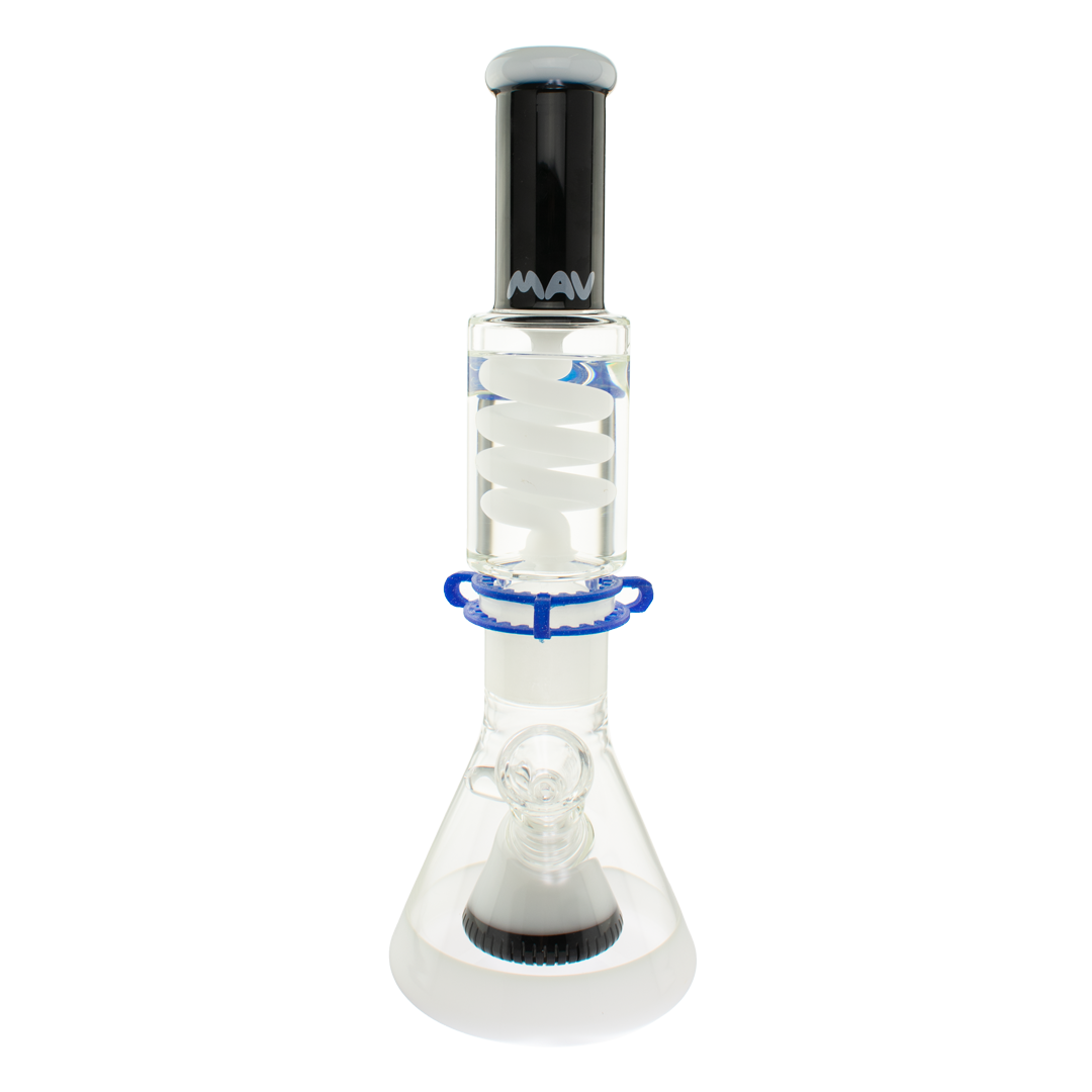 Black and White Slitted Pyramid Beaker Freezable Coil System