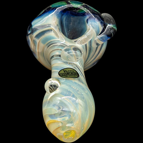 LA Pipes "The Hive" Honeycomb Color Changing Glass Pipe