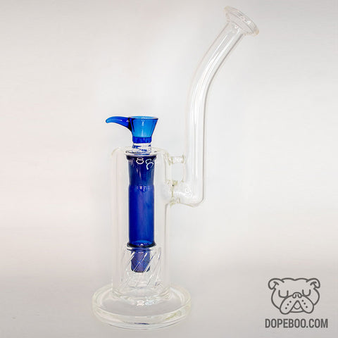 Boo Glass Upright Bubbler w/Colored Perc - DopeBoo