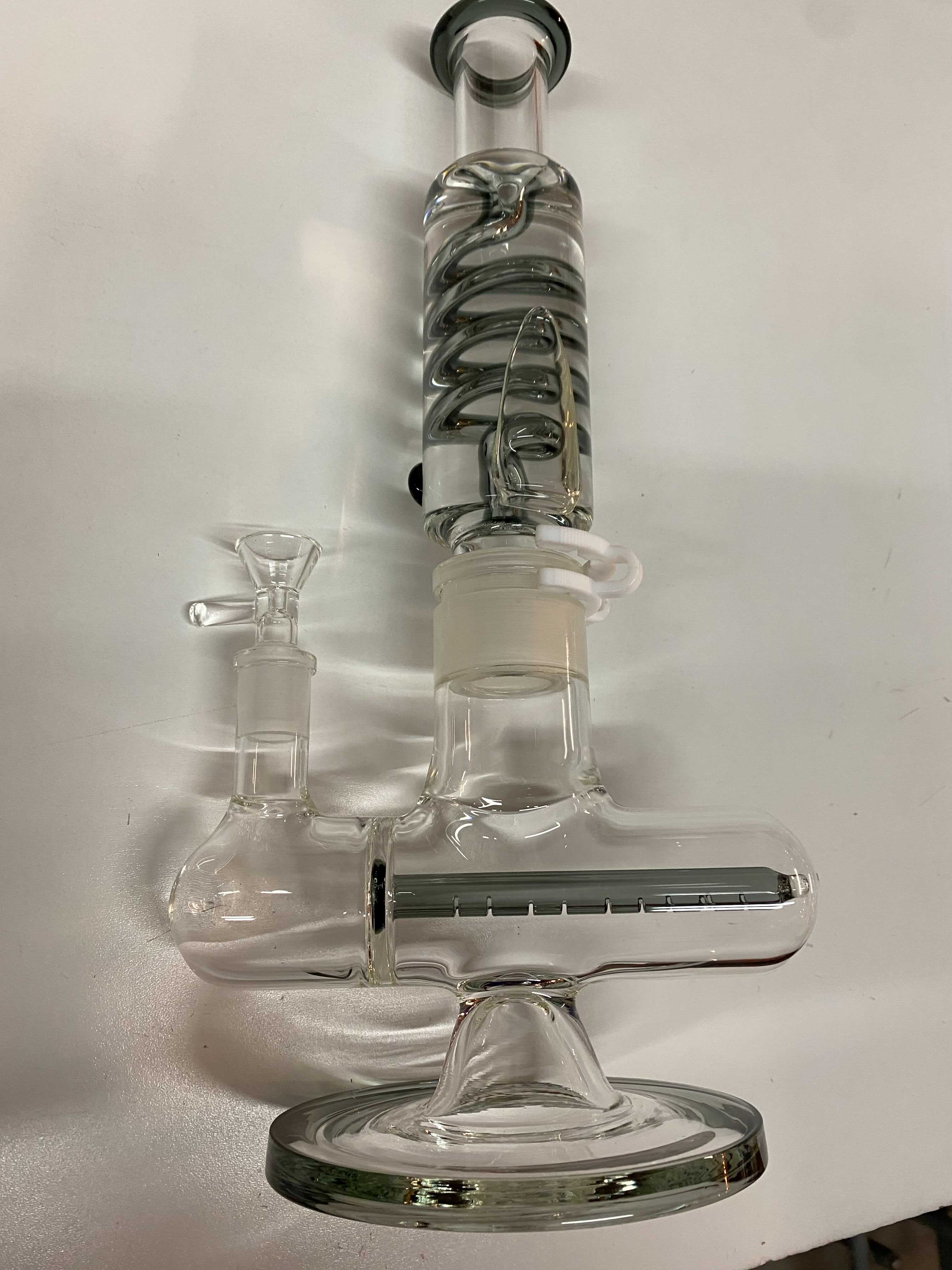 Glycerin Coil w/ Inline Perc Bong NEWEST STYLE