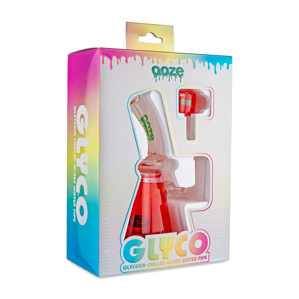Ooze Glyco Glycerin Chilled Glass Water Pipe - Scarlet
