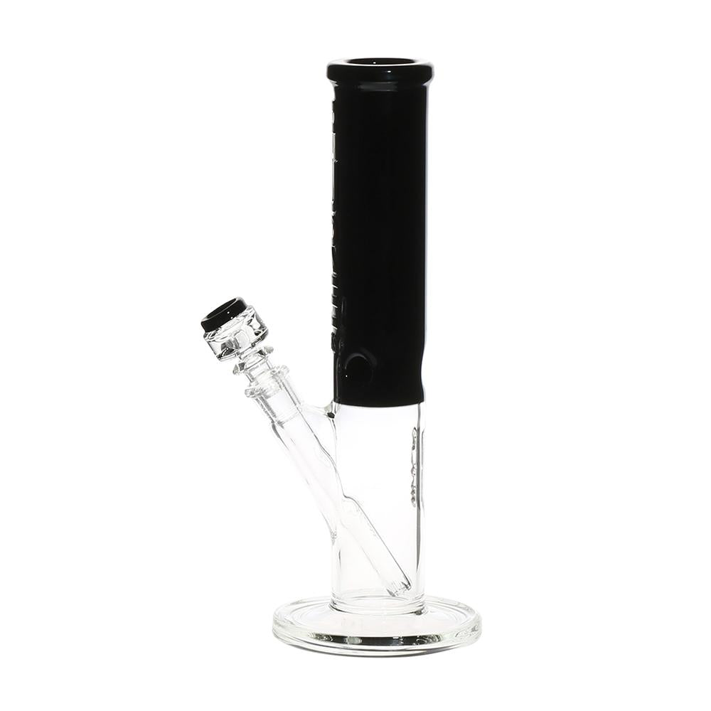 Pure Glass 12" Insight 3D Straight Water Pipe - Clear & Black