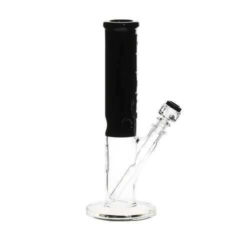 Pure Glass 12" Insight 3D Straight Water Pipe - Clear & Black