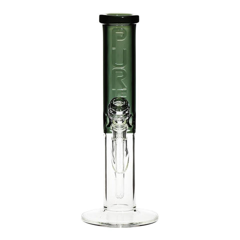 Pure Glass 12" Insight 3D Straight Water Pipe - Clear & Smoke Black