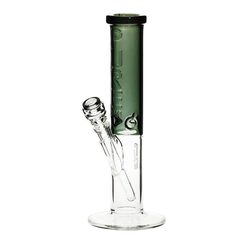 Pure Glass 12" Insight 3D Straight Water Pipe - Clear & Smoke Black