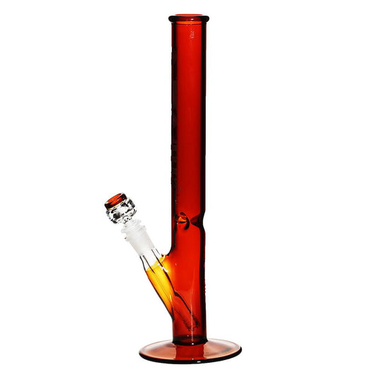 Pure Glass 14" Straight Water Pipe - Amber