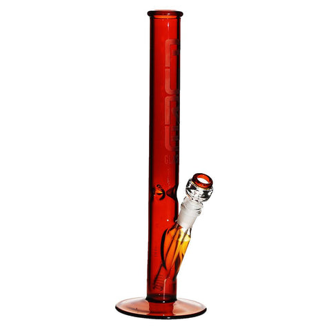Pure Glass 14" Straight Water Pipe - Amber