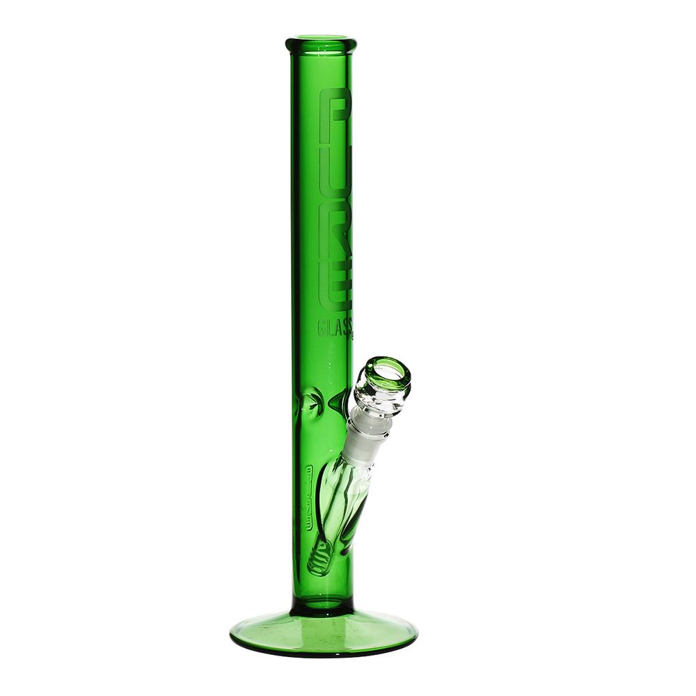 Pure Glass 14" Straight Water Pipe - Green