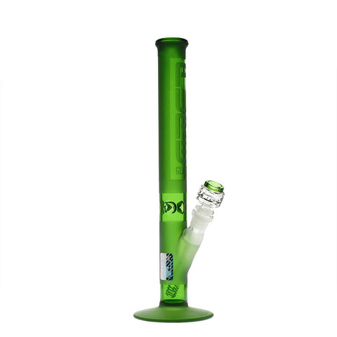 Pure Glass 14" Straight Water Pipe - Green Frost