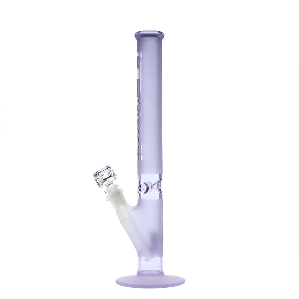 Pure Glass 14" Straight Water Pipe - Purple Frost