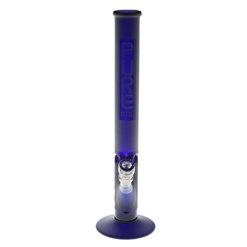 Pure Glass 18" Straight Water Pipe- Blue Frost