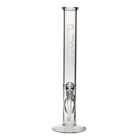Pure Glass 18" Straight Water Pipe - Clear