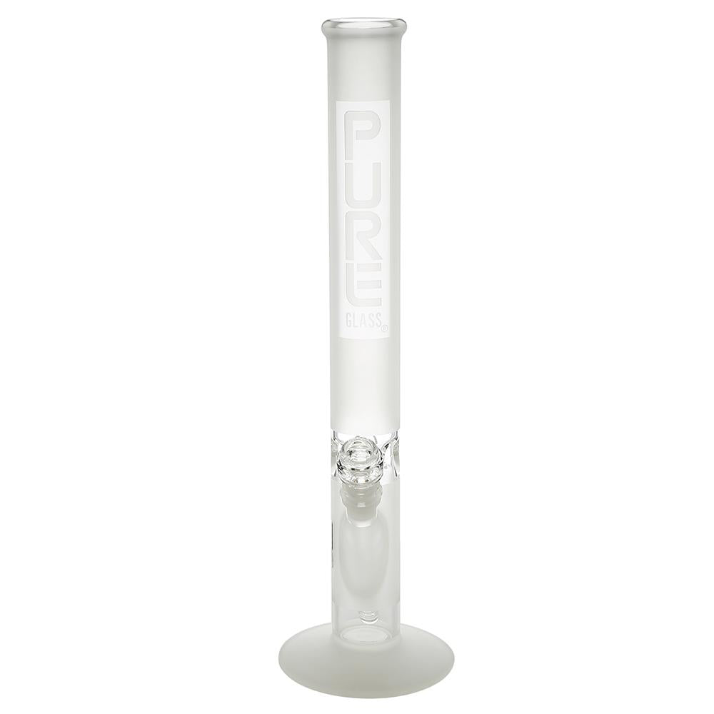 Pure Glass 18" Straight Water Pipe - Frost