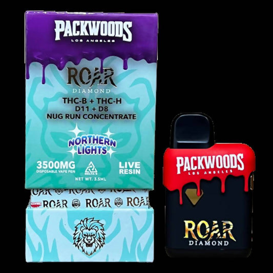Roar x Packwoods Nug Run Concentrate 3500MG LIVE RESIN THC-B + THC-H, D11 +D8 - Northern Lights