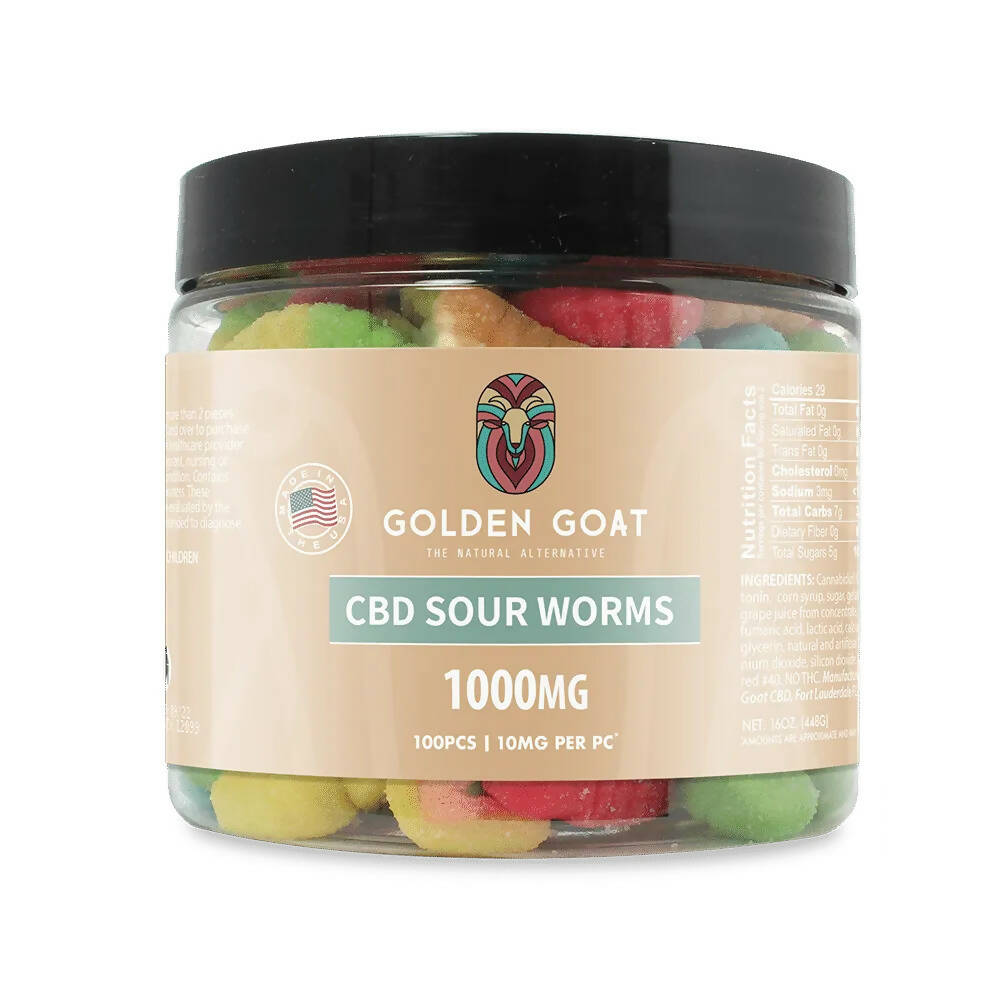 CBD Gummies 1000MG - Sour Worms