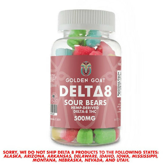 Delta 8 Gummies 500mg - Sour Gummy Bears