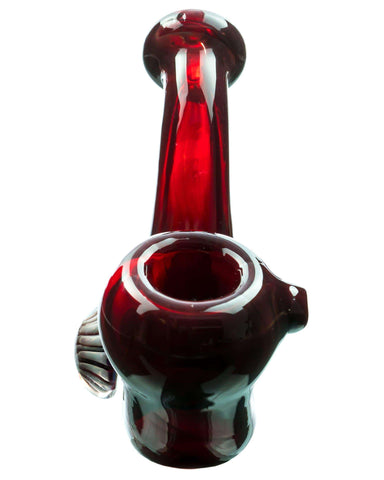 Red Mushroom Milli Thick Glass Sherlock Pipe