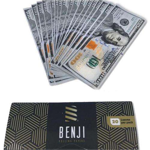 Benji Rolling Papers - 24 Booklet Pack - 20 Leaves per Pack - Front Profile