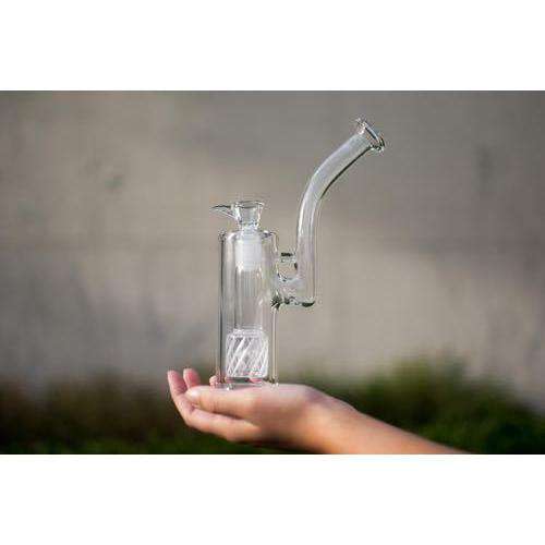 Boo Glass Upright Bubbler w/Colored Perc-Clear