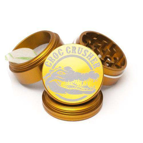 Croc Crusher 2.0" 4-Piece Grinder-Gold